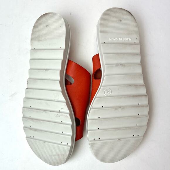 Intentionally Blank "This Is Our Other Line" Express Sandals Orange US 5.5/6 - Picture 8 of 8